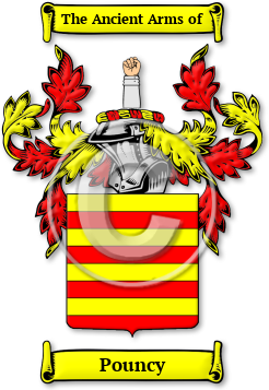 Pouncy Family Crest Download (jpg) Legacy Series - 150 DPI