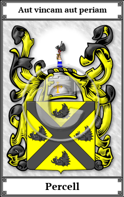 Percell Family Crest Download (JPG)  Book Plated - 150 DPI