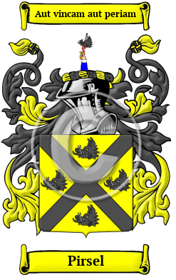 Pirsel Family Crest/Coat of Arms