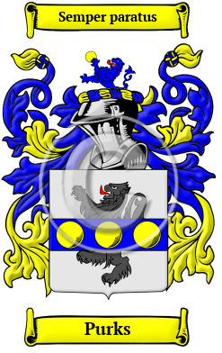 Purks Family Crest/Coat of Arms