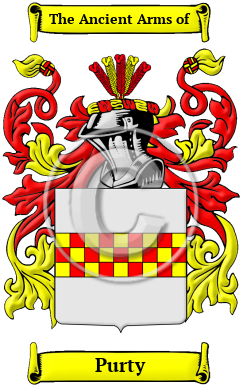 Purty Family Crest/Coat of Arms