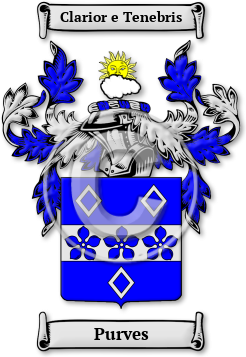 Purves Family Crest Download (jpg) Legacy Series - 150 DPI