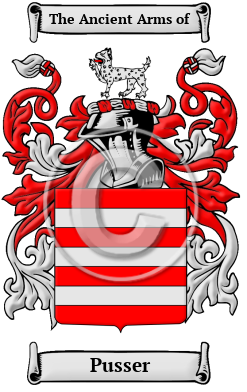 Pusser Family Crest/Coat of Arms