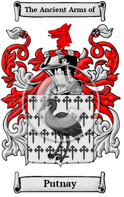 Putnay Family Crest Download (jpg) Heritage Series - 150 DPI