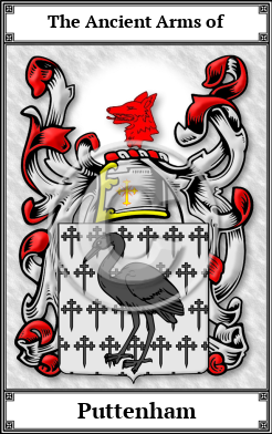Puttenham Family Crest Download (JPG)  Book Plated - 150 DPI
