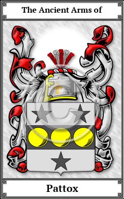 Pattox Family Crest Download (JPG)  Book Plated - 150 DPI