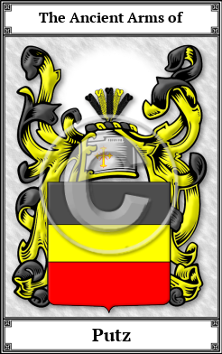 Putz Family Crest Download (JPG)  Book Plated - 150 DPI