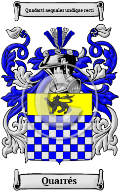 Quarrés Family Crest/Coat of Arms