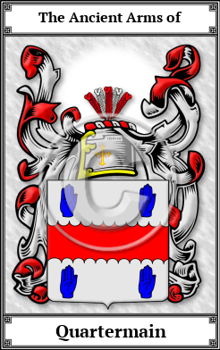 Quartermain Family Crest Download (JPG)  Book Plated - 150 DPI