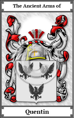 Quentin Family Crest Download (JPG)  Book Plated - 150 DPI