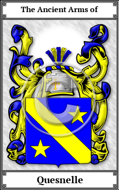 Quesnelle Family Crest Download (JPG)  Book Plated - 150 DPI