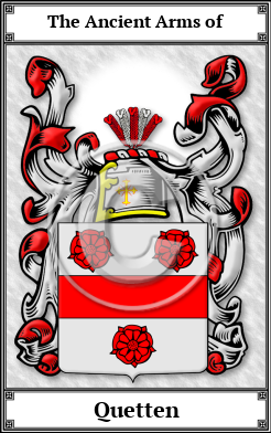 Quetten Family Crest Download (JPG)  Book Plated - 150 DPI
