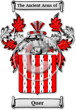 Quer Family Crest Download (jpg) Legacy Series - 150 DPI