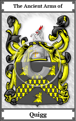 Quigg Family Crest Download (JPG)  Book Plated - 150 DPI