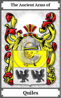 Quiles Family Crest Download (JPG) Book Plated - 600 DPI