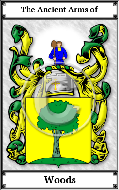 Woods Family Crest Download (JPG) Book Plated - 600 DPI