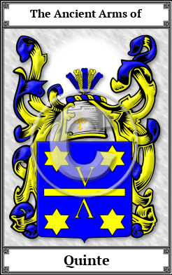 Quinte Family Crest Download (JPG)  Book Plated - 150 DPI