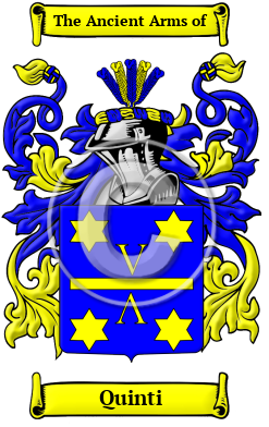 Quinti Family Crest/Coat of Arms