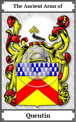 Quentin Family Crest Download (JPG) Book Plated - 600 DPI