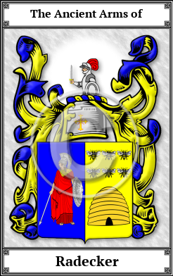 Radecker Family Crest Download (JPG) Book Plated - 300 DPI