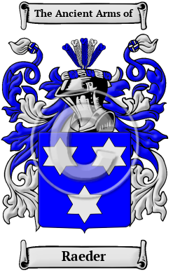 Raeder Family Crest/Coat of Arms