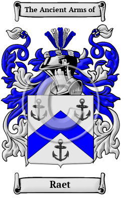 Raet Family Crest/Coat of Arms