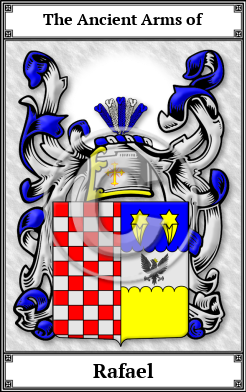 Rafael Family Crest Download (JPG)  Book Plated - 150 DPI