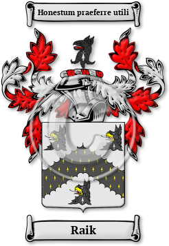Raik Family Crest Download (jpg) Legacy Series - 150 DPI
