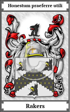 Rakers Family Crest Download (JPG)  Book Plated - 150 DPI