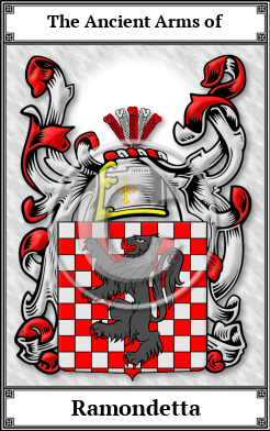 Ramondetta Family Crest Download (JPG)  Book Plated - 150 DPI