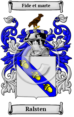 Ralsten Family Crest/Coat of Arms