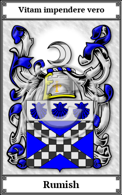 Rumish Family Crest Download (JPG)  Book Plated - 150 DPI