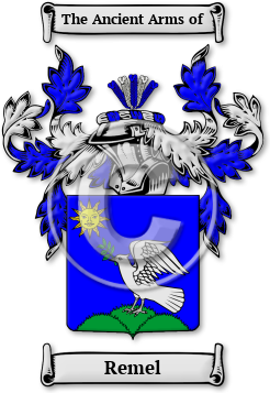 Remel Family Crest Download (jpg) Legacy Series - 150 DPI