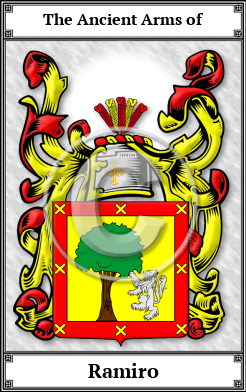Ramiro Family Crest Download (JPG) Book Plated - 600 DPI