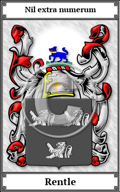 Rentle Family Crest Download (JPG)  Book Plated - 150 DPI