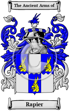 Rapier Family Crest/Coat of Arms