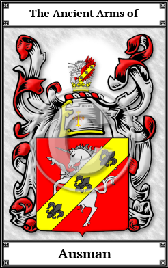 Ausman Family Crest Download (JPG)  Book Plated - 150 DPI