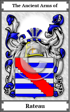 Rateau Family Crest Download (JPG)  Book Plated - 150 DPI