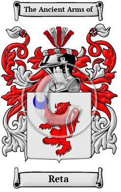 Reta Family Crest/Coat of Arms