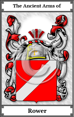 Rower Family Crest Download (JPG)  Book Plated - 150 DPI