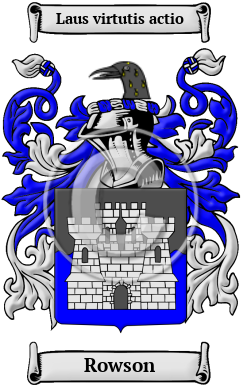 Rowson Family Crest/Coat of Arms