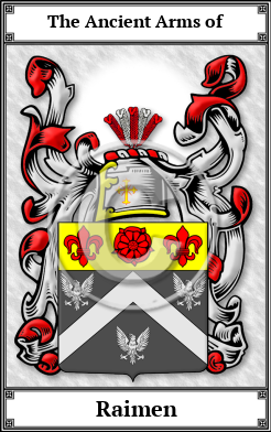 Raimen Family Crest Download (JPG)  Book Plated - 150 DPI