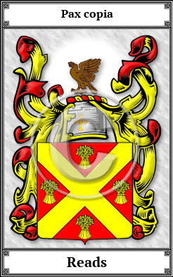Reads Family Crest Download (JPG)  Book Plated - 150 DPI