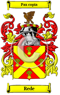 Rede Family Crest/Coat of Arms