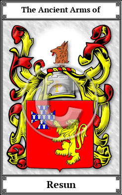 Resun Family Crest Download (JPG)  Book Plated - 150 DPI