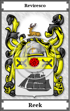 Reek Family Crest Download (JPG)  Book Plated - 150 DPI