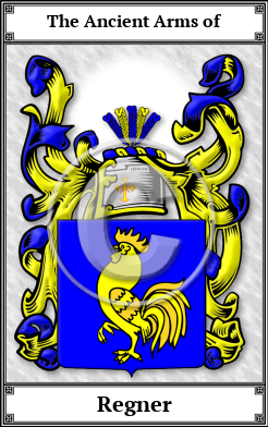 Regner Family Crest Download (JPG)  Book Plated - 150 DPI