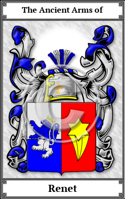 Renet Family Crest Download (JPG)  Book Plated - 150 DPI