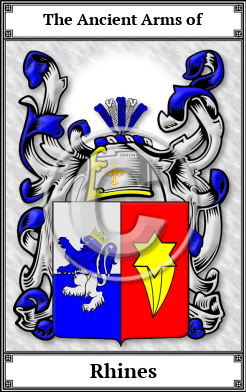 Rhines Family Crest Download (JPG)  Book Plated - 150 DPI