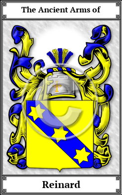 Reinard Family Crest Download (JPG) Book Plated - 600 DPI